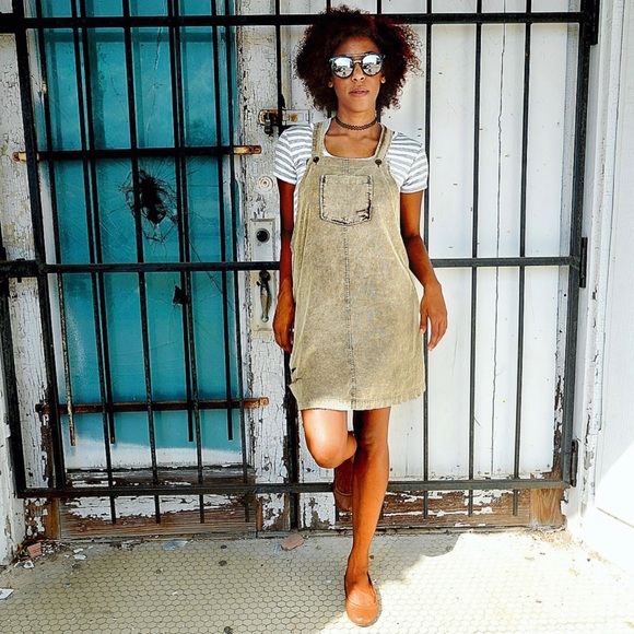 Corduroy Overall Dress - Picture 2 of 3